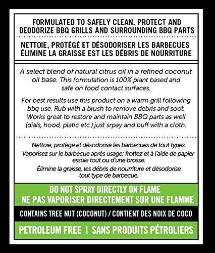 Caron & Doucet - BBQ Grill Cleaner Oil | Plant-Based & Vegan | Best for Cleaning Barbeque Grills & Grates | Use with Wooden Scrapers, Brushes, Accessories & Tools | Great Gift for Dad! (8 oz 2 Pack)