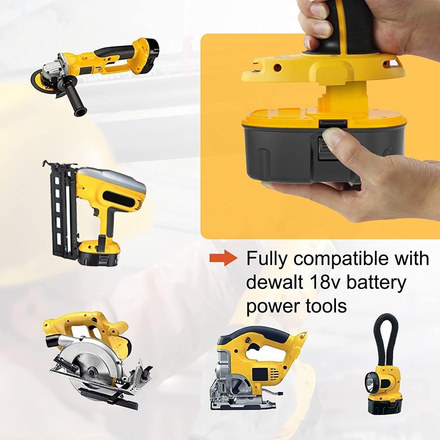 JAUKIST 18V Replacement Battery for DeWalt DC9096, 5.0Ah 18 Volt XRP Replacement Batteries Compatible with DeWalt DC9096 DC9098 DE9096 DE9098 DE9098 DW9096 DW9095 Cordless Power Tools 2 Pack