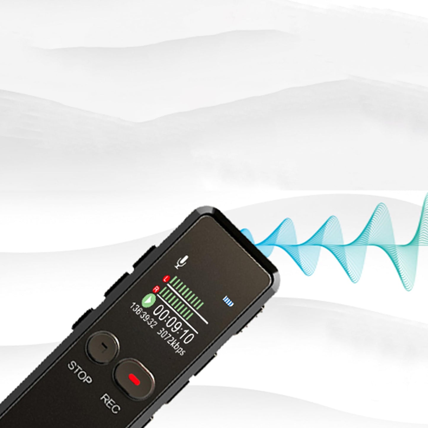 Liebssen Digital Voice Recorder with Playback, Enhanced Audio Dictaphone with One Touch, 64G 1536Kbps HD Recording Noise Reduction USB Charge MP3 Player Recorder for Lecture Interview Meeting (64, GB)