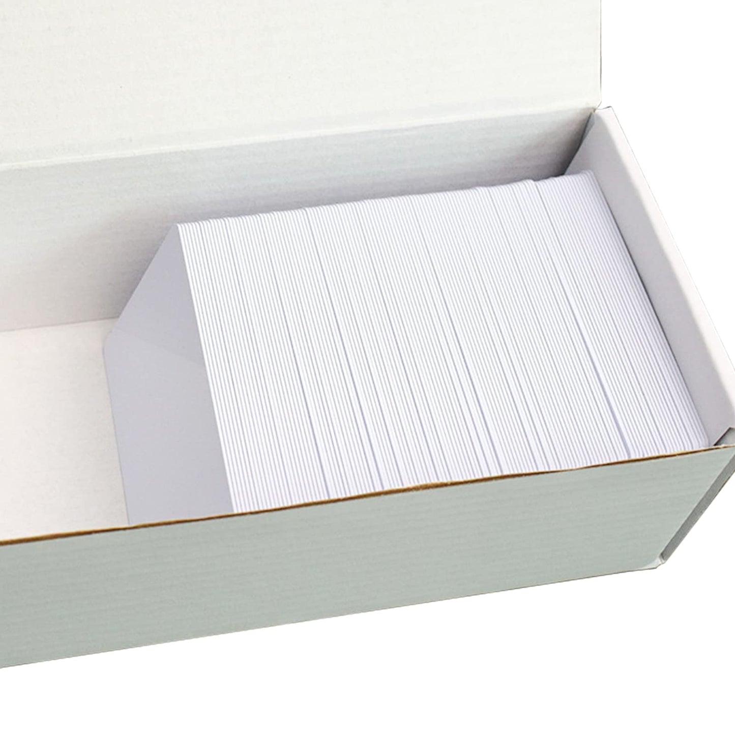 VANRA 250 Pack Premium Blank PVC Cards for Photo ID Badge Printers CR80 30 Mil White Plastic Card for Standard ID Cards and Identification Badges