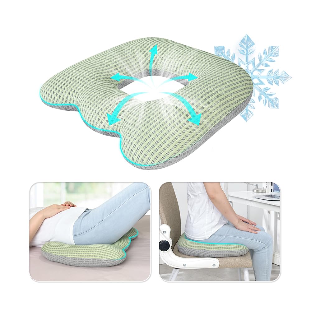 Bed Sore Cushion for Butt Hemorrhoid Pillow Sitting Donut Pillow for Tailbone Pain Relief Pressure Ulcer Coccyx Cushion After Surgery Pressure Sores Pads Medical Donut Seat Cushion