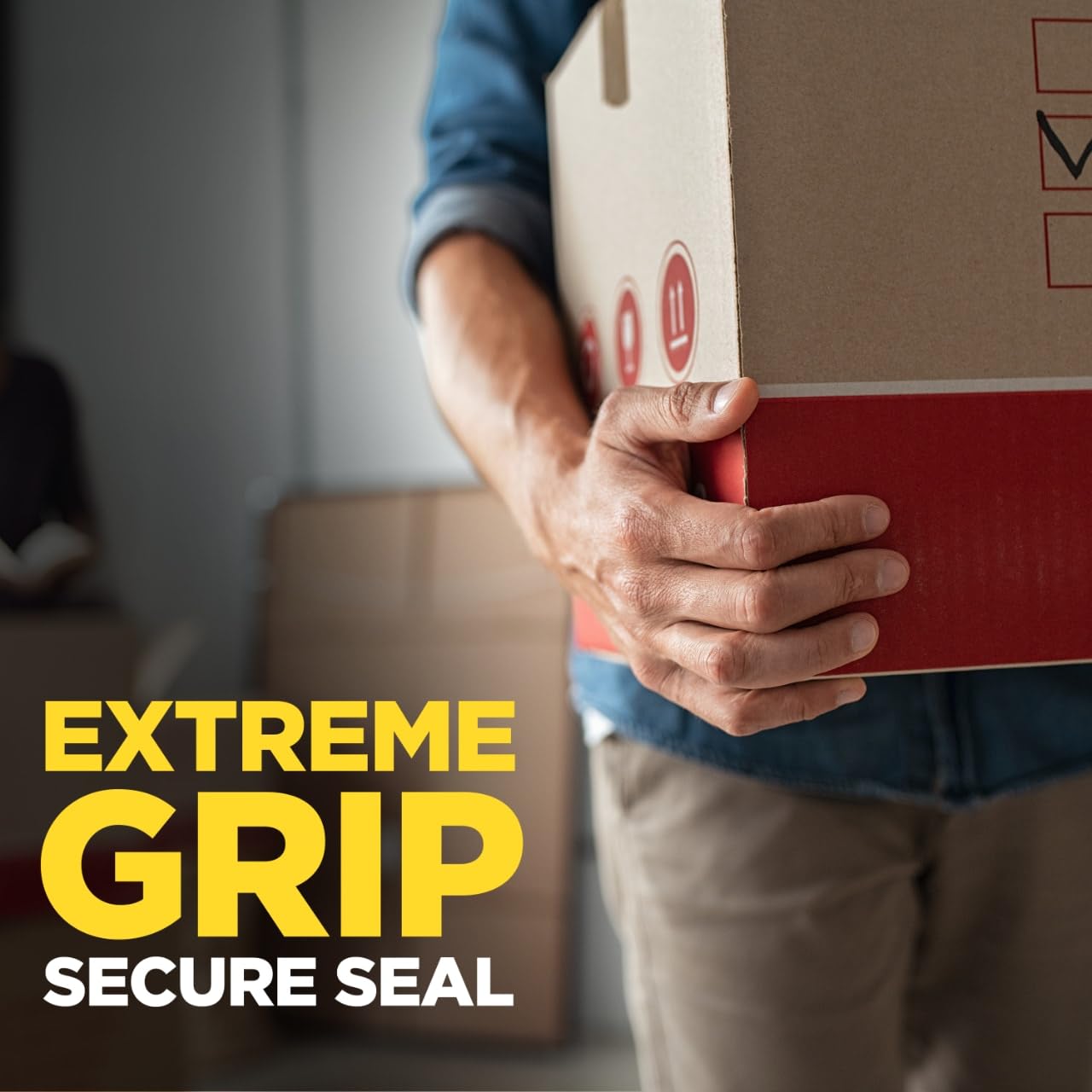 Scotch Box Lock Packaging Tape, 6 Rolls, 1.88 in x 54.6 yd, Extreme Grip Packing, Shipping and Mailing Tape, Sticks Instantly to Any Box (3950-6)