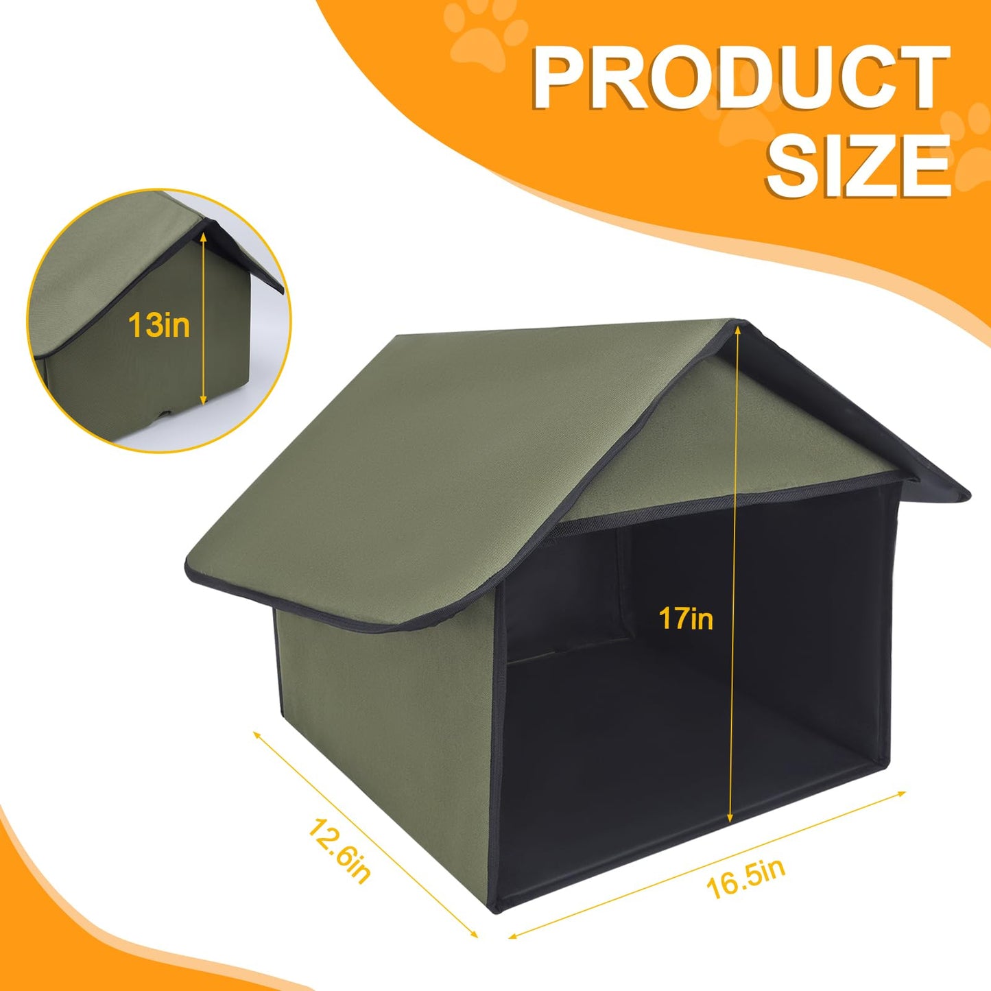 Soekoa Outdoor Cat Feeding Station, Stray Cat Shelter, Cat Shelter Outdoor for Food and Wate, Waterproof Pet Shelter for Cats Birds, Rabbits and Small Dog