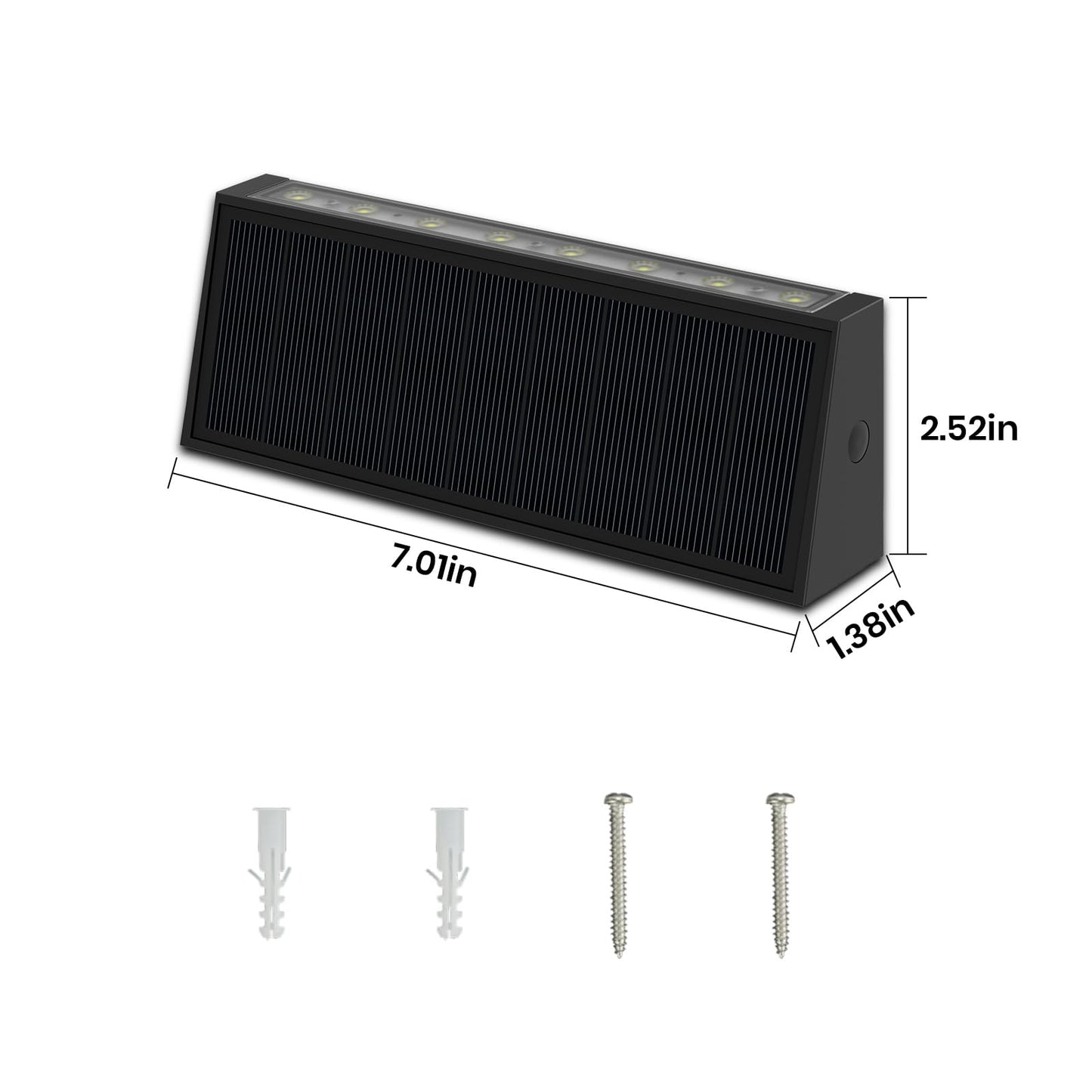 SOTTLOT Solar Lights, 700LM Up and Down Solar Outdoor Light Dimmable, 4000K Anti-Glare Solars Wall Lights Outdoor Waterproof for Fence Patio Yard Garage Garden Porch