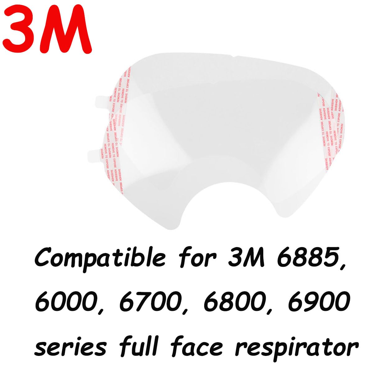 Aisetmoon 100 Pcs Peel Off Lens Cover Compatible Protective Cover for 3M 6885, 6000, 6700, 6800, 6900 Series Respirator Masks, Face Shield Covers, Faceshield Cover Highly transparent