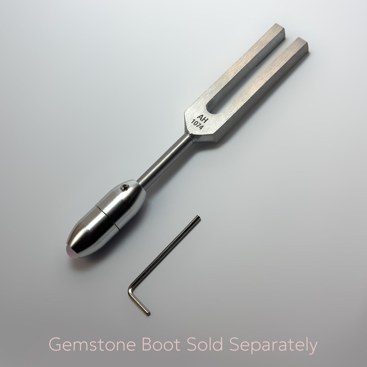 1074 Unweighted Solfeggio Chime Frequency Tuning Fork for Healing with Carry Bag and Striker - Sound Healing, Biofield Harmonization - Sound Healing Instruments, Sound Therapy Tools, Biofield | Silver