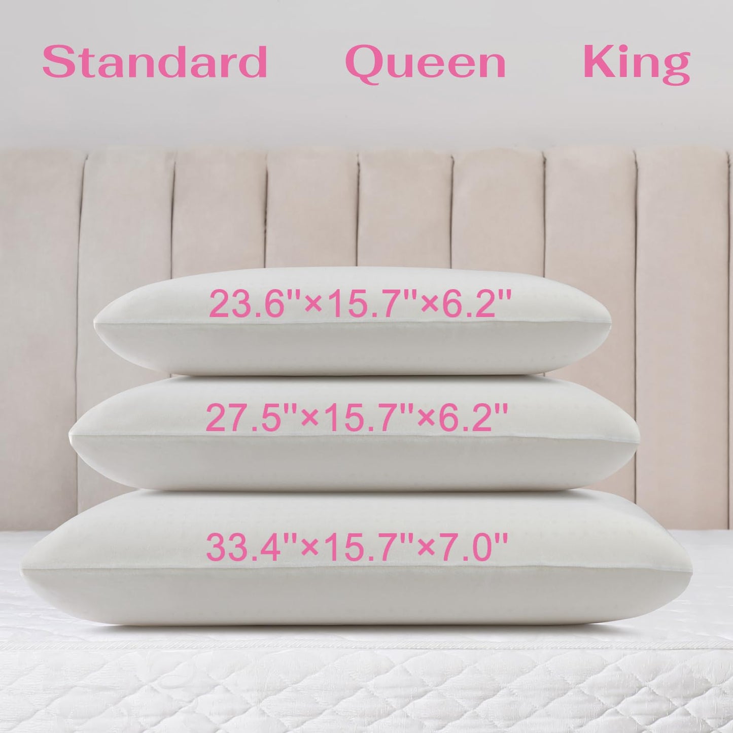 TCUNKSA 100% Talalay Latex Pillow Bed Pillow for Sleeping, Extra Soft Natural Latex Sleeping Pillow for Back, Stomach or Side Sleepers, Removable Breathable Cotton Cover (Queen (Extra Soft))