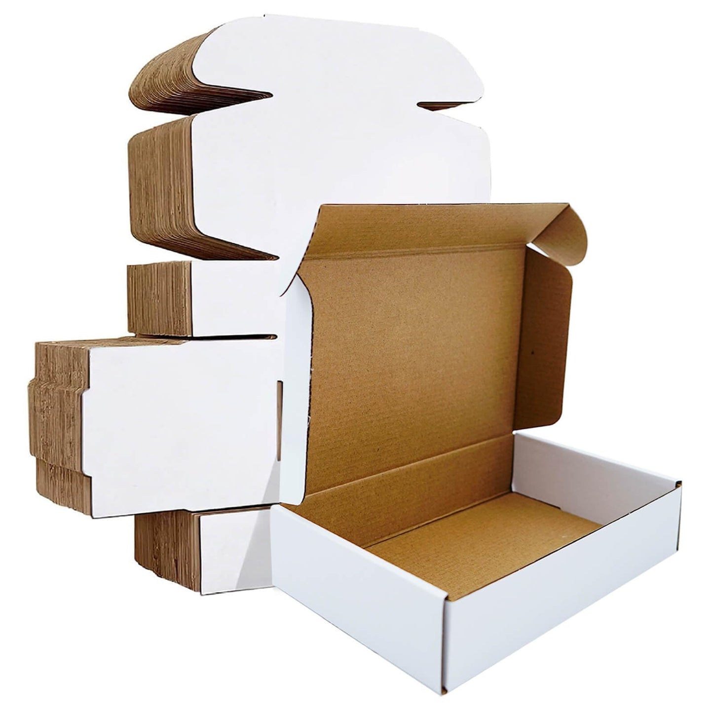 Shipping Boxes 9x6X4 Inches Set of 20 White Corrugated Cardboard Mailer Boxes for Packing, Mailing, and Small Business