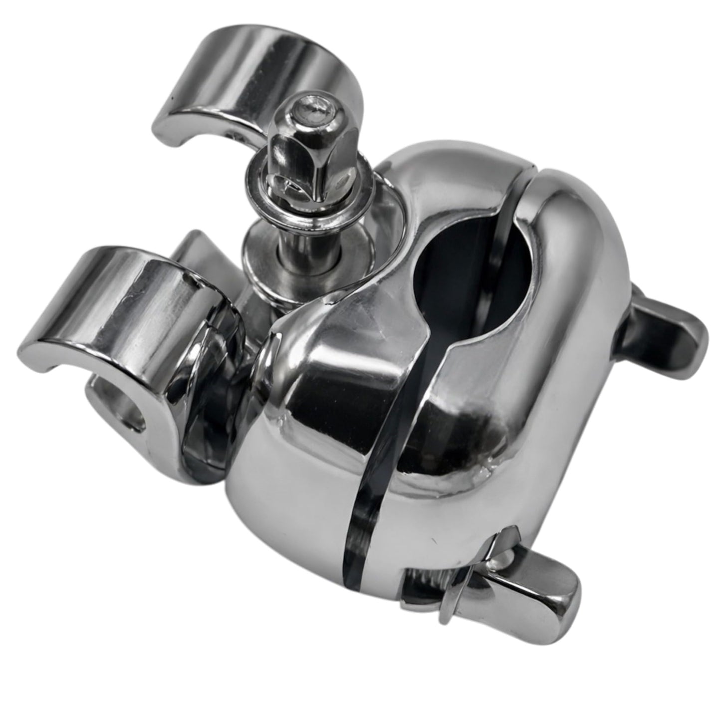 Cowbell Mount Bracket for Drums, Hoop Clamp for Cowbell, Tambourine, Splash Cymbal and Auxiliary Percussion, Fits Tom Hoops and Rounded Bass Drum Hoops