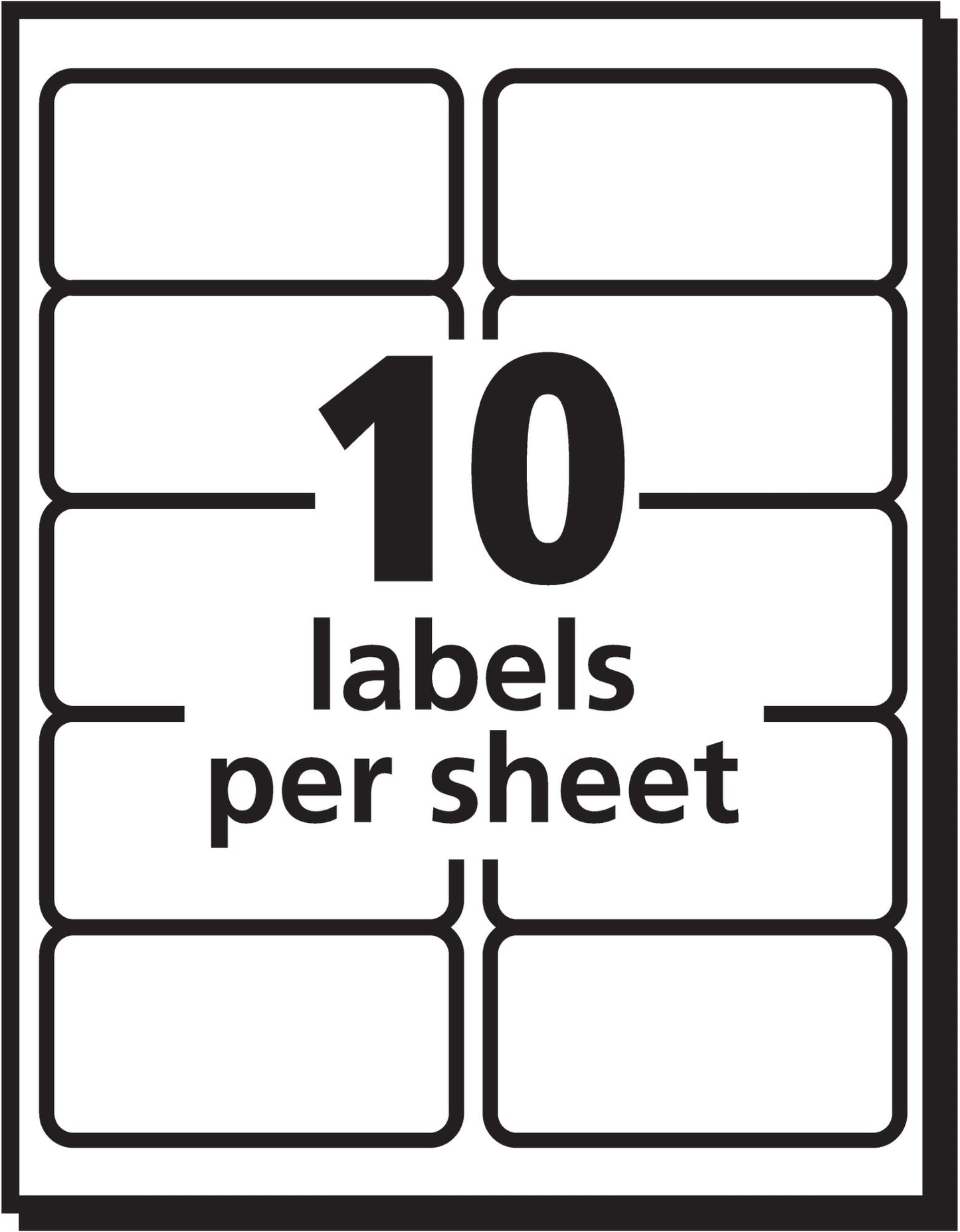 PRES-a-ply White Labels, Laser/Inkjet, 2" x 4" Labels