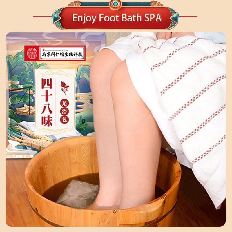 48 Flavor Herbal Detox Foot Soak - Foot Bath Herb Pedicure Spa Bath Soak Foot Detox Soak to Remove Toxins - Relieve Fatigue 、Improve Sleep、Dispel Cold & Dampness (900 g (30g x 30pcs), Green)