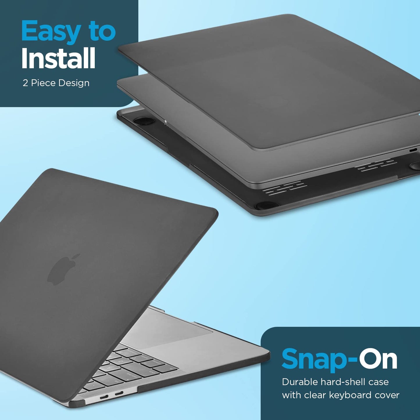 Case-Mate MacBook Pro 16 Inch Case - Snap On Hard Shell MacBook Pro Case with Clear Silicone Keyboard Cover - Laptop Case with 360° Protection - Accessories for Apple MacBook Pro 2019 A2141 - Smoke