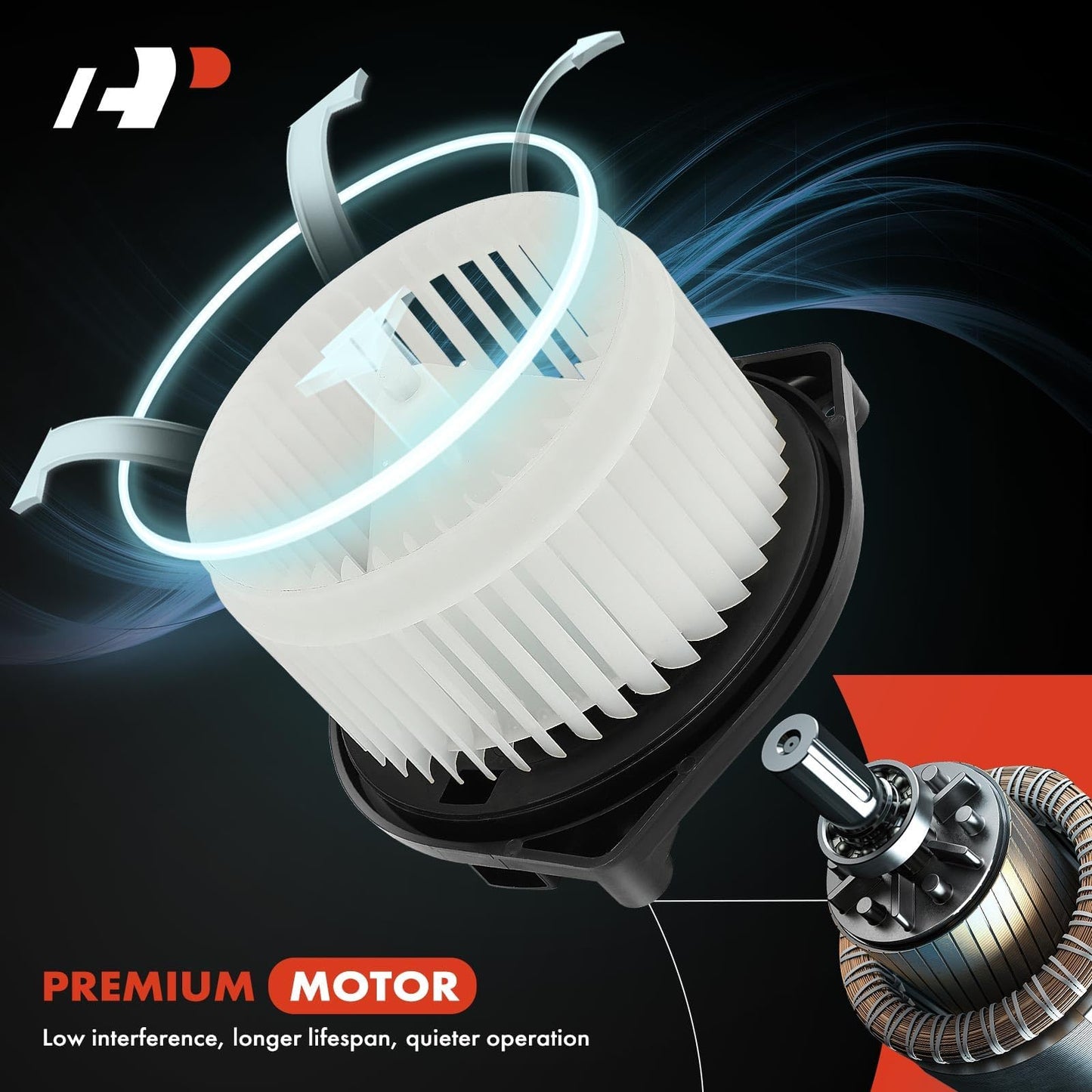 A-Premium HVAC A/C Heater Blower Motor with Fan Cage Replacement for Toyota Vehicles - Tacoma 2005-2015 - Replace# 87103-04043, 87103-04044