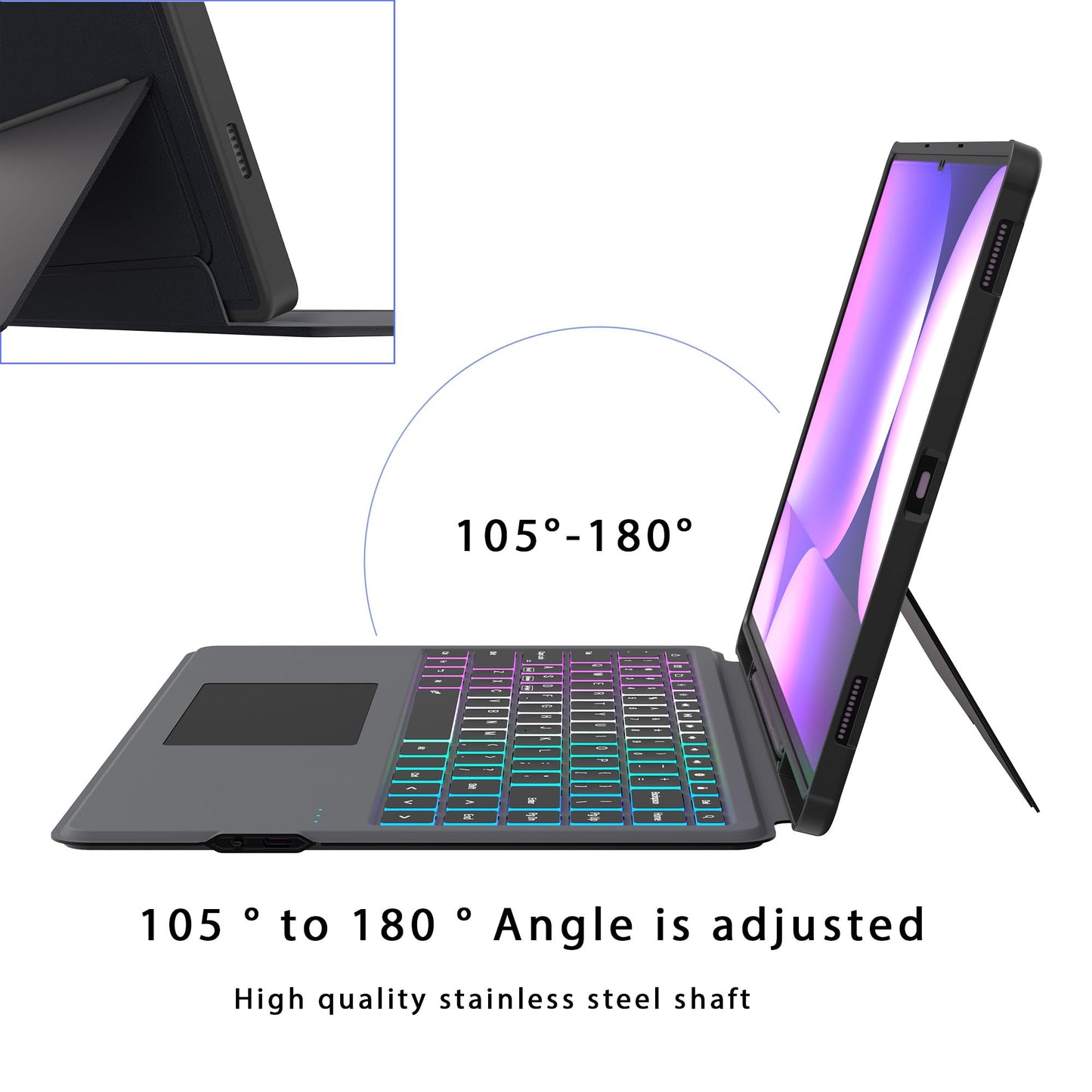 for Samsung Galaxy Tab S9 Ultra/S10 Ultra/S8 Ultra 14.6-inch Keyboard Case: 7 Colors Backlit Keyboard with Trackpad | Detachable Magnetic Keyboard Cover with Pen Holder for 14.6" Tab S10 Ultra/S9Ultra