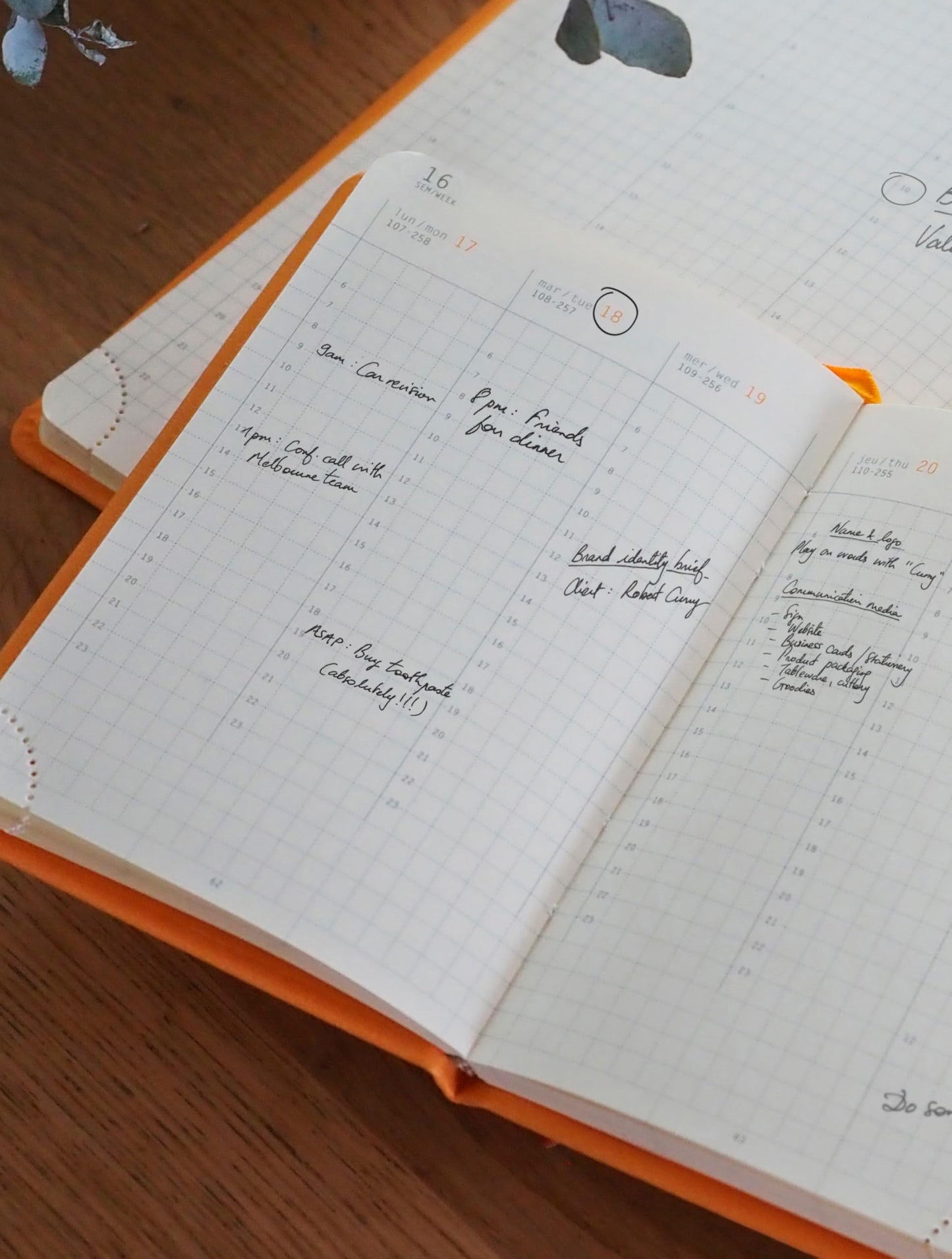 Rhodia - Webplanner 2026 Calendar Year A5 - (5.8'' x 8.3'') - Rosewood Cover - 160 Pages - Weekly Planner Organizer - Horizontal Grid Agenda - 194734C