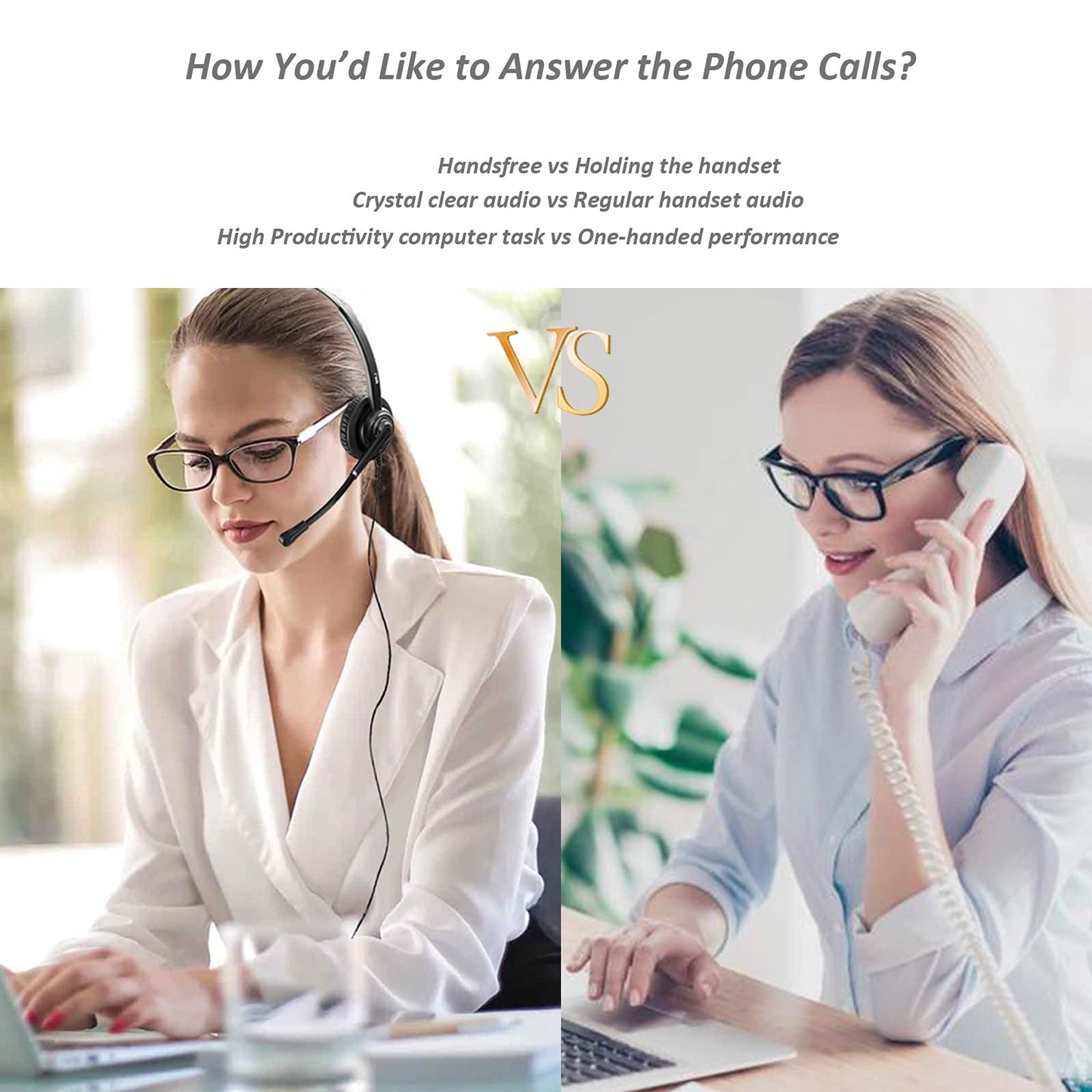 MKJ Telephone Headset with Microphone Corded RJ9, Call Center Phone Headset Noise Cancelling for Cisco CP-7821 7861 7931G 7940 7942G 7945G 7960 7961 7961G 7962G 7965G 7975 8811 8861 9951 9971