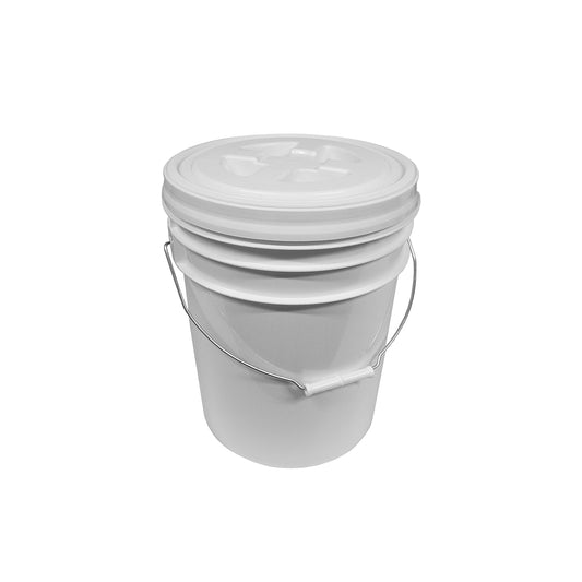 72 HRS Ready Seal Lid with 5 Gallon Bucket, Premium Seal Lid Airtight Leakproof BPA-Free Food-Grade Bucket Lid, Home Stackable All-Purpose Specialty Screw Seal Lid and Food Storage Container (White)