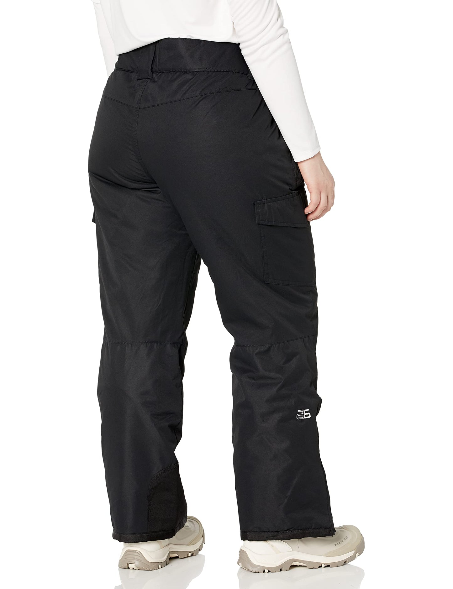 Arctix Women's Snow Sports Insulated Cargo Pants, Black, X-Small (0-2) Regular
