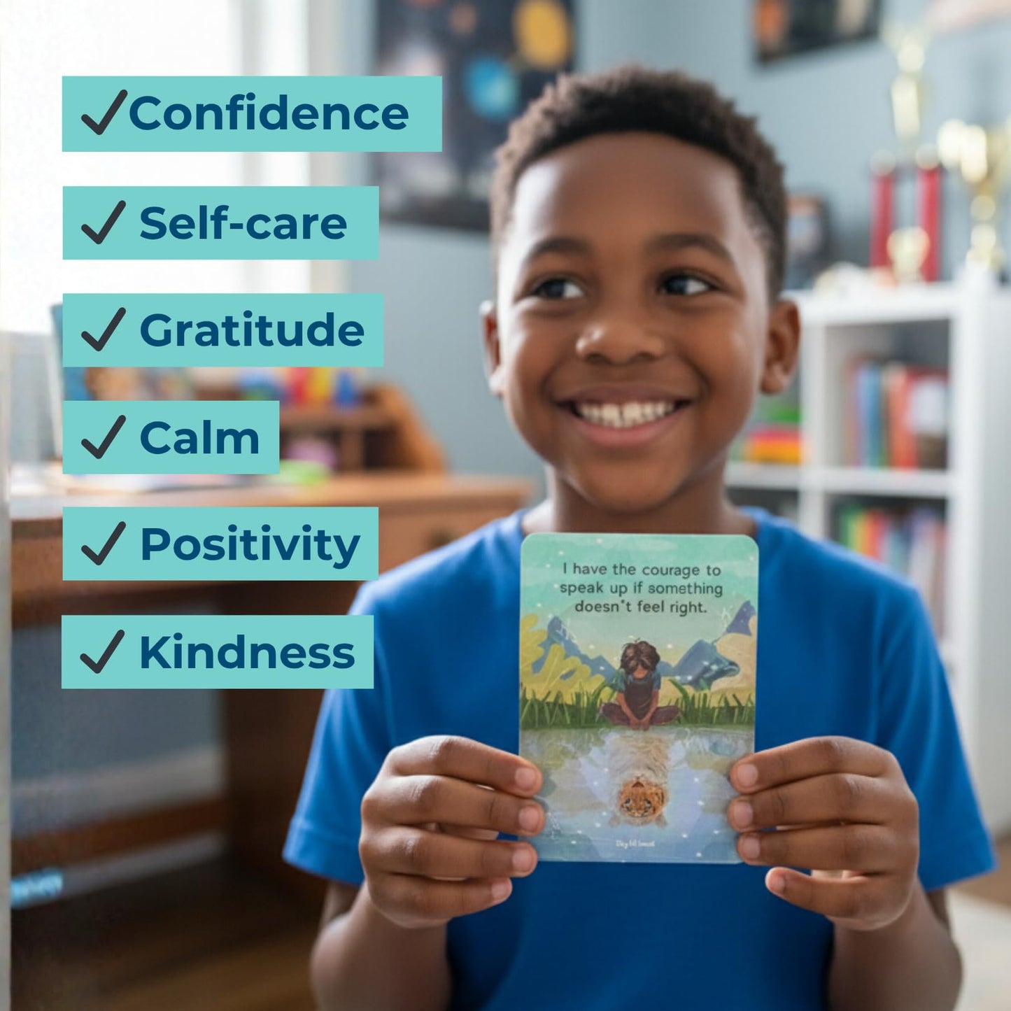 Big Life Journal Dream Affirmation Cards for Kids – 52 Illustrated Positive Message for Kids & Teens with Display Stand – Inspire Gratitude, Confidence & Joy – Gift for Teachers, Family & Friends
