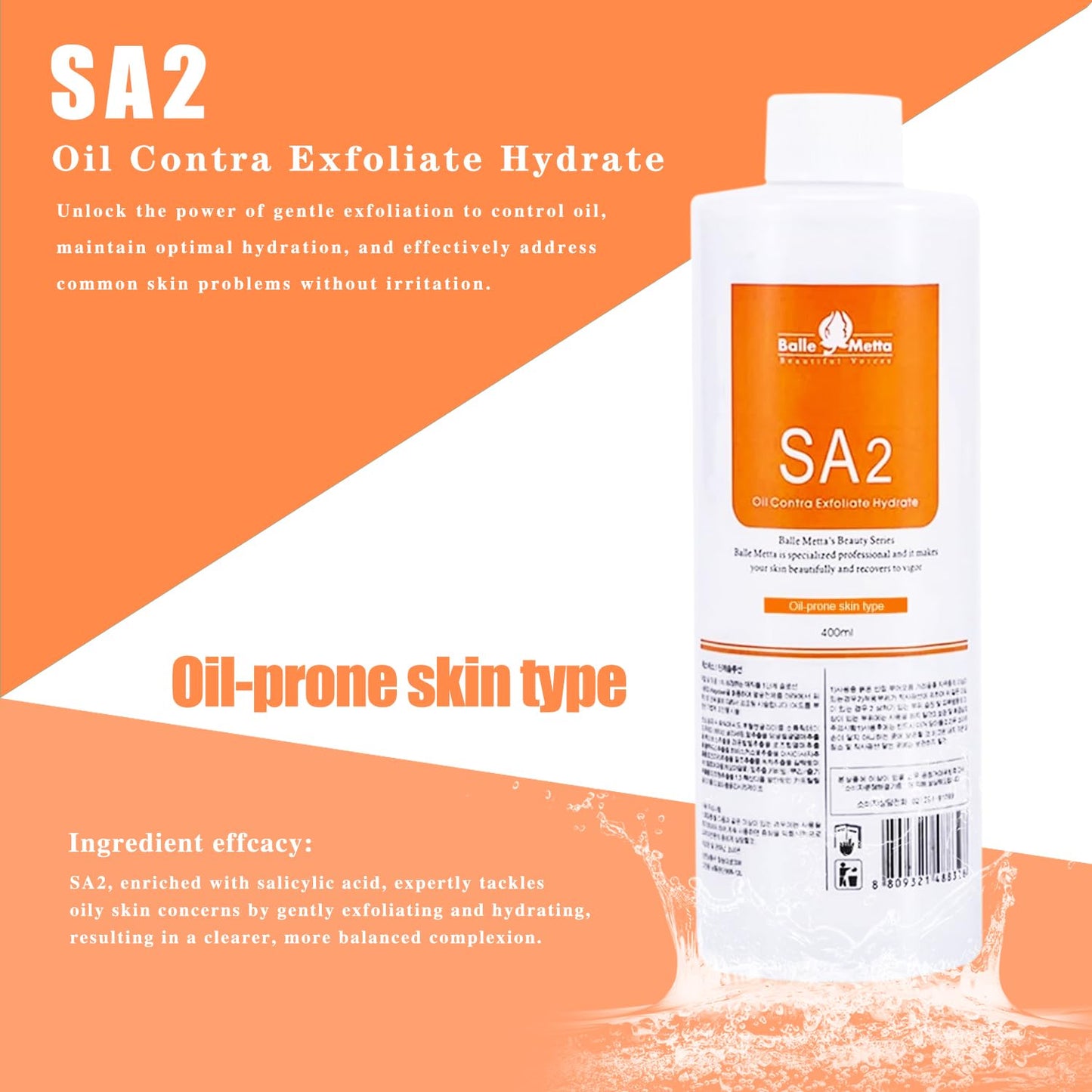 Aqua Peeling Solution for SPA Salon, 3 Bottle 400ml Skin Care Aqua Peel Serum, Small Bubble Solution, Hydro Facial Machine Solution for Cleaning Face