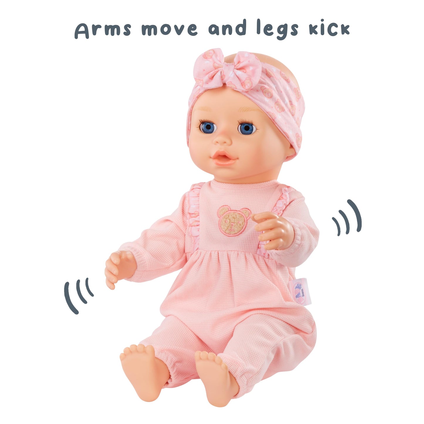 BABY born Learn to Walk Baby Doll Annabell with Blue Eyes and Realistic Features