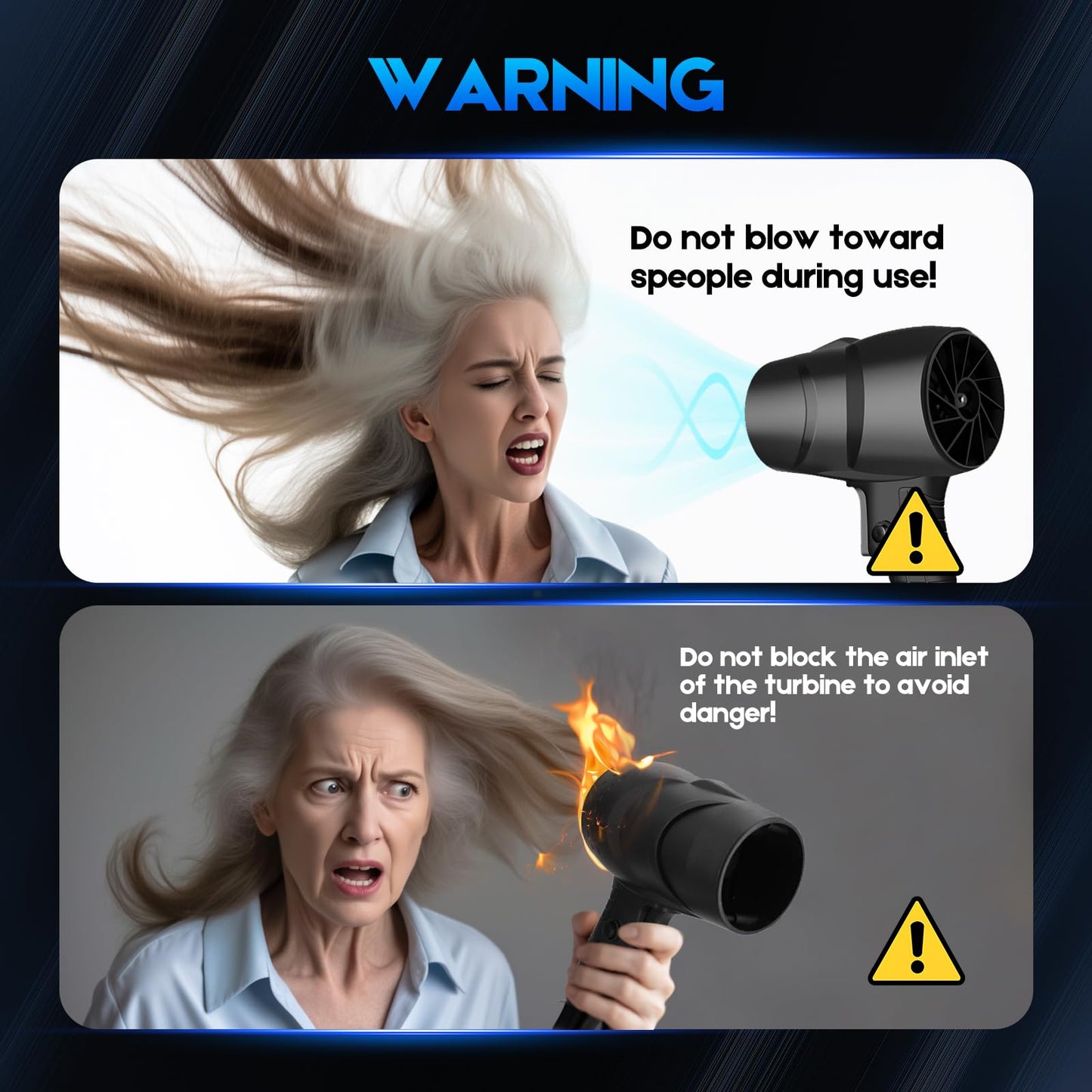 Cordless Leaf Blower, High-Speed Handheld Blower with 2×21V 2500mAh Batteries, 250000 RPM & 130MPH Turbo Airflow, Lightweight & Portable for Patio, Lawn, Car, Camping