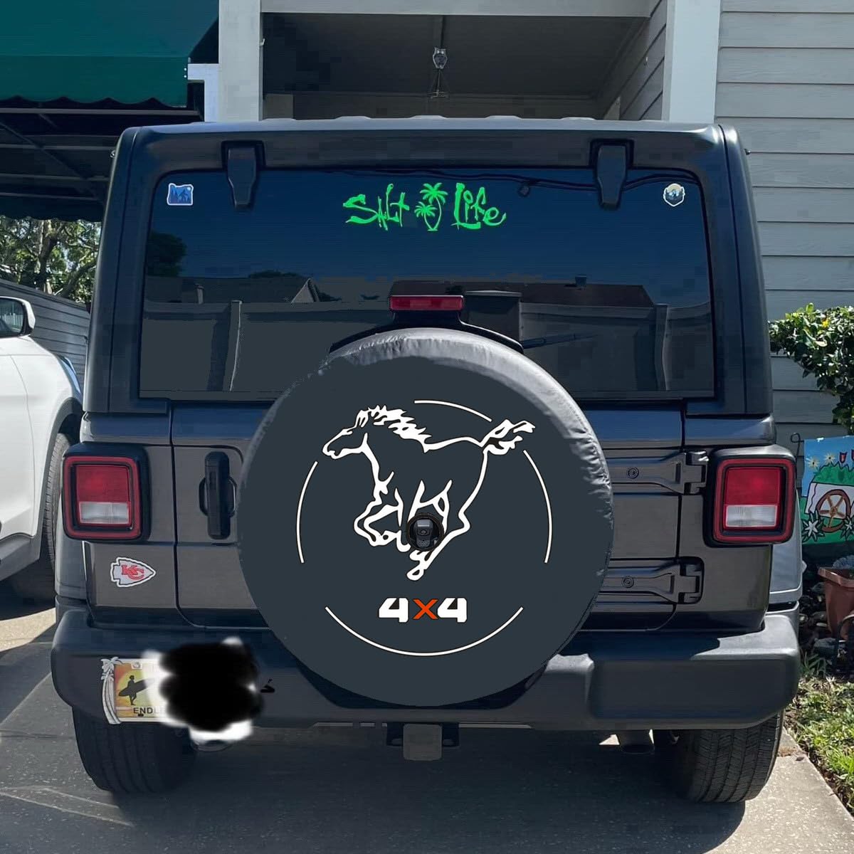 Galloper 4X4 for 2021-2026 Ford Bronco Spare Tire Cover with Backup Camera Hole, Spare Wheel Cover Protector, L-XL-XXL fit Wildtrak, Everglades, Sasquatch, Badlands (XL: 285/70R17, 275/65R18)