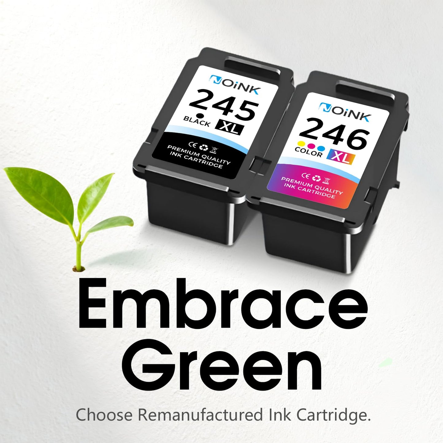 245XL 246XL Ink Cartridges Combo Pack High Yield Replacement for Canon PG-245 XL CL-246 XL – Compatible with Pixma TR4520 TR4527 MG2522 MG2520 MX490 MX492 MG2920, 1 Black 1 Tri-Color, 2 Pack