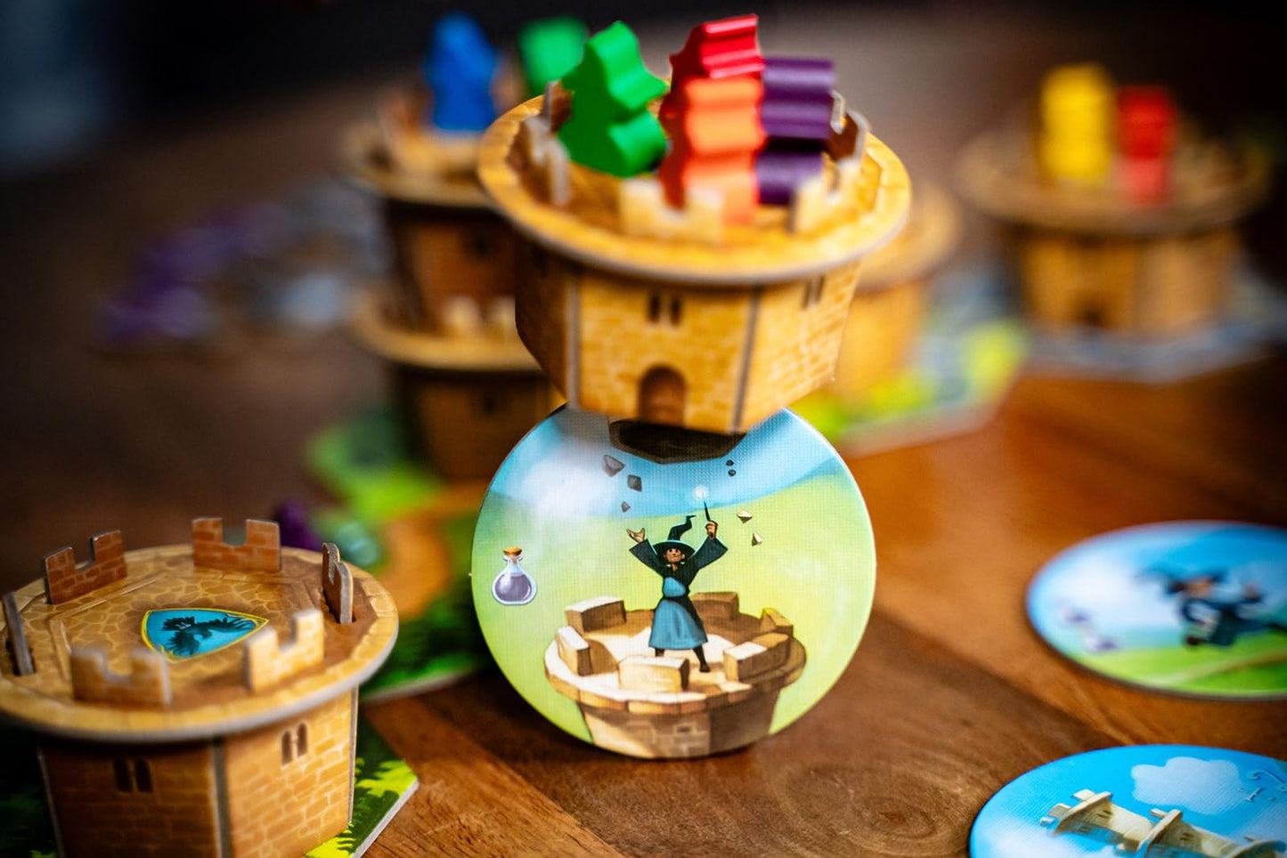 Capstone Games Wandering Towers - Capstone Games, A Game About Trapping Wizards, Movement & Magic, Ages 10+, 1-6 Players, 30 Mins