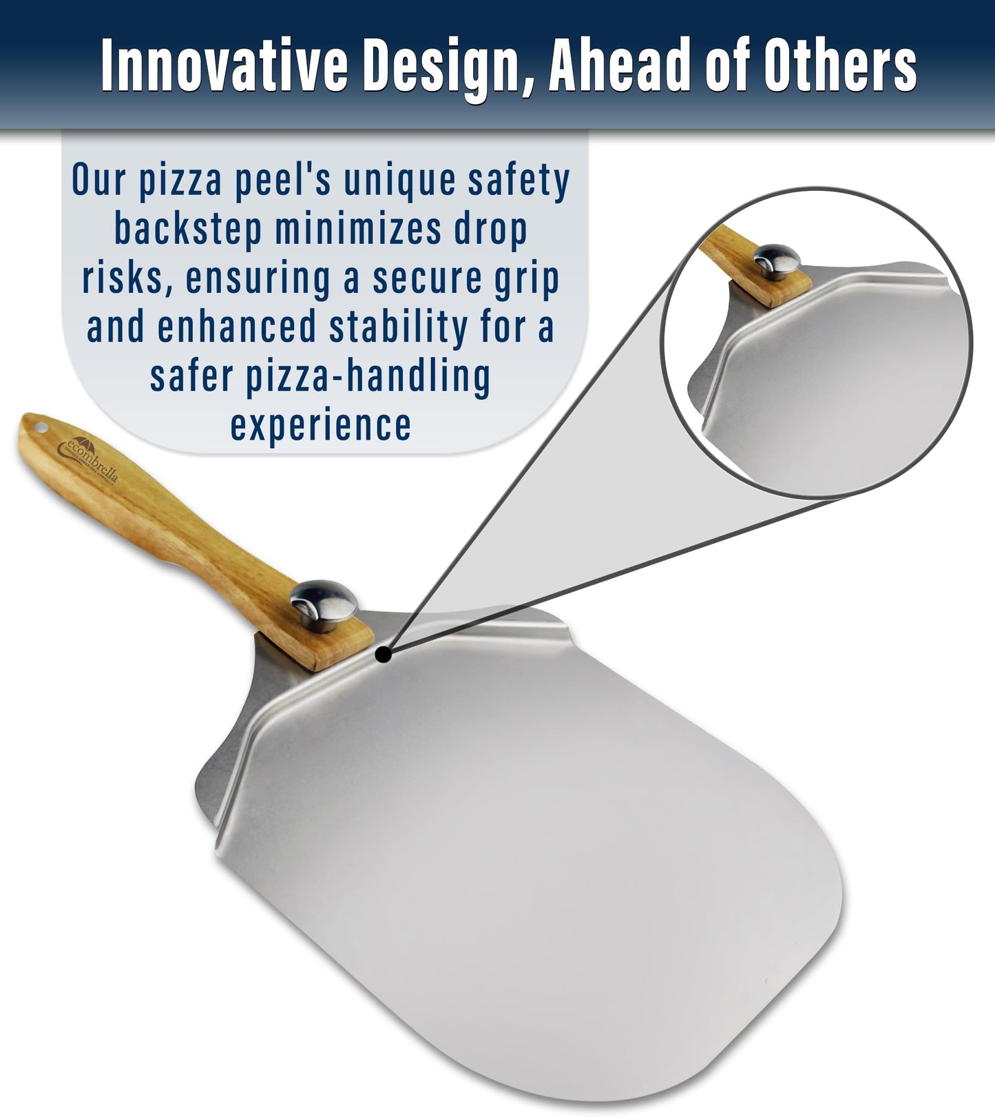 Pizza Peel 12 inch Aluminum with Foldable Wooden Handle | Pizza Rocker Cutter, Pizza Baking Mat | Pizza Peel with Accessories, Tools for Baking