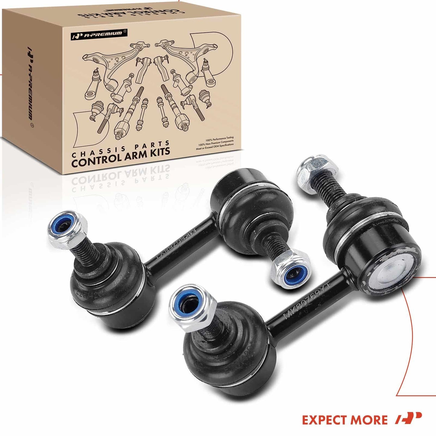 A-Premium 2 x Front Sway Bar Links Stabilizer Bar Links, Compatible with Honda Civic 2006-2011 & Acura CSX 2006-2011