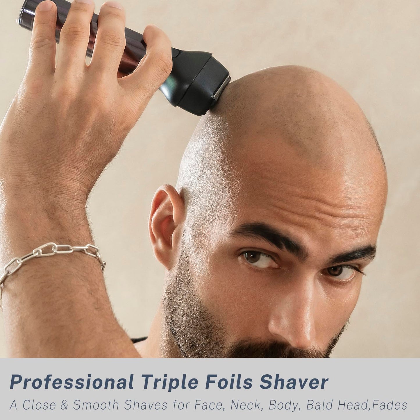 Beard Trimmer and Clippers Set for Men with Foil Shavers, Precision Dial Adjustable 20 Lengths, All-in-One Hair Trimmers for Face Head Nose Full Body, IPX7 Waterproof Wet/Dry, USB-C Rechargeable Dock