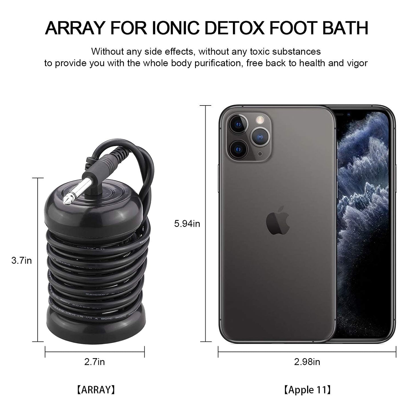 4 Pack Arrays for Ionic Detox Foot Bath Machine, Portable Replacement Ionic Arrays for Detox Foot Spa Bath