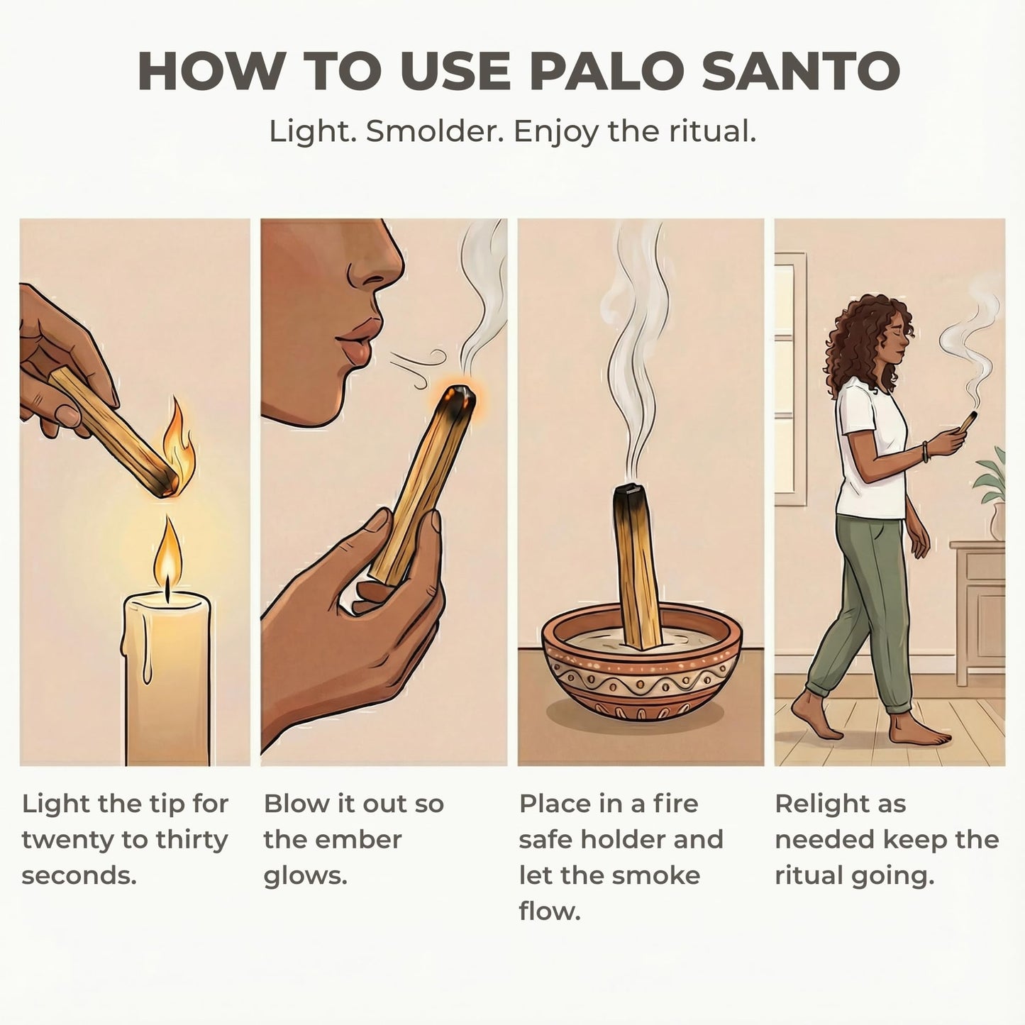 Palo Santo Sticks from Peru 20 Sticks, Large Pack - 100% Natural Spiritual Cleansing Palo Santo Smudge Sticks, Sustainably Hand Picked