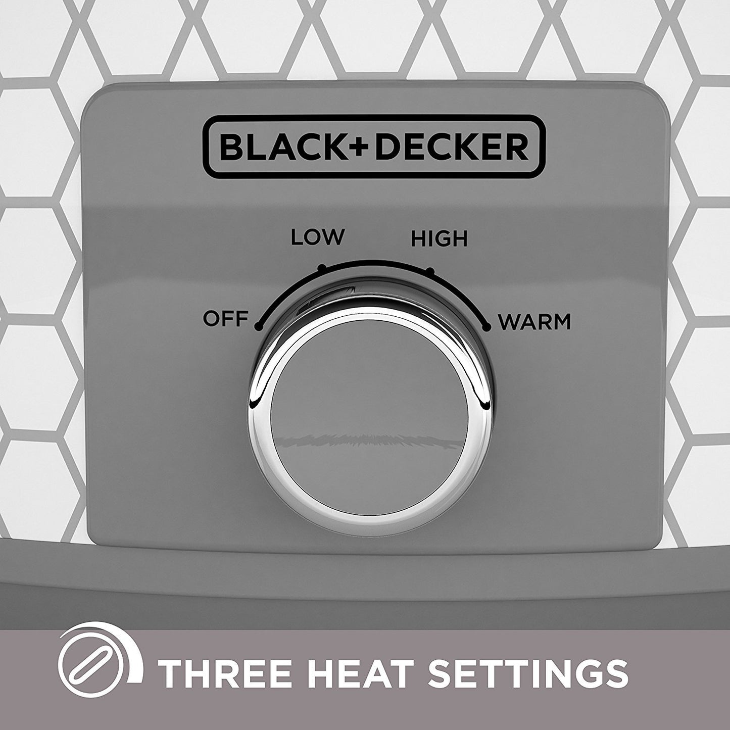 BLACK+DECKER Slow Cooker, 7 Quart (8+ Servings), Dishwasher Safe, Geometric Pattern, White, SC1007D