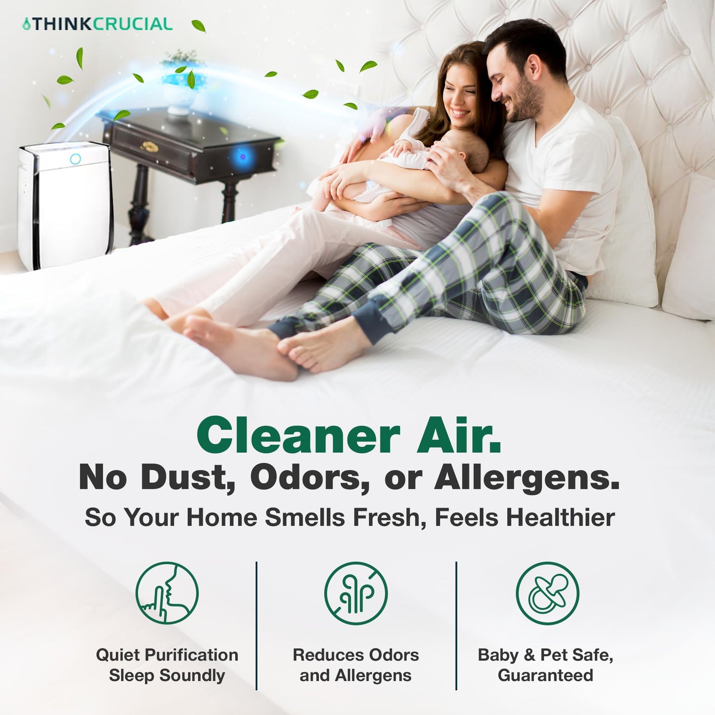 Air Purifier Filter Replacement – Compatible with Air Doctor AD3000 / AD3500 – Includes Efficient Air Filter Replacement for Home and Office - Third party-product (1 Filter and 2 Carbon Pre Filters)