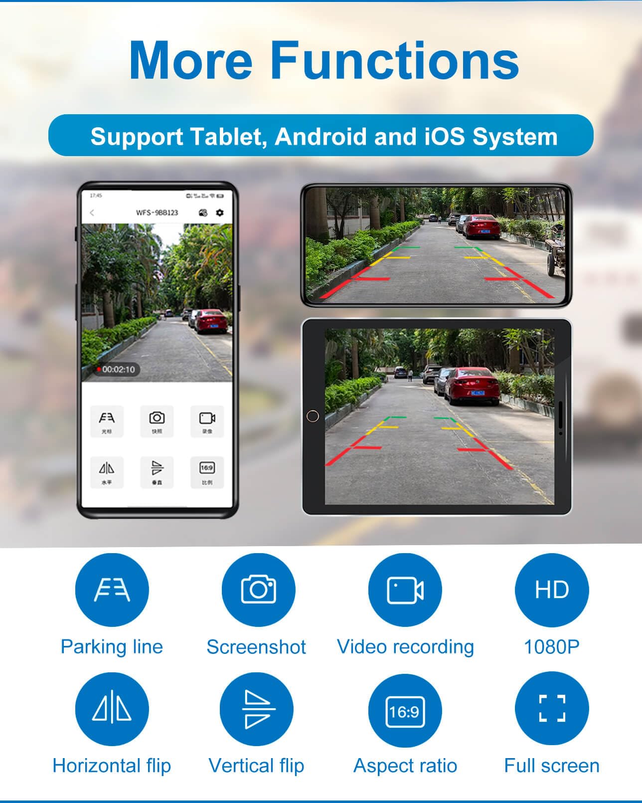 1080P Magnetic Wireless Backup Camera, 90 Days Standby Rechargeable Battery, Waterproof Rear/Front View Camera for Hitching Boat Trailer Horse Pickup RV Car for iPhone iPad Android