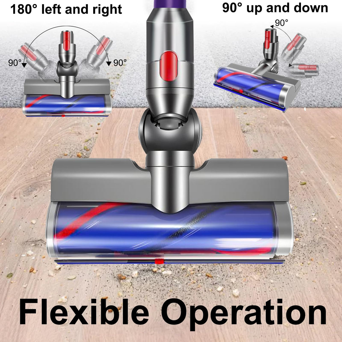 LHCOEEO LED Brush Head Replacement for Dyson V7 V8 V10 V11 V15 Vacuums