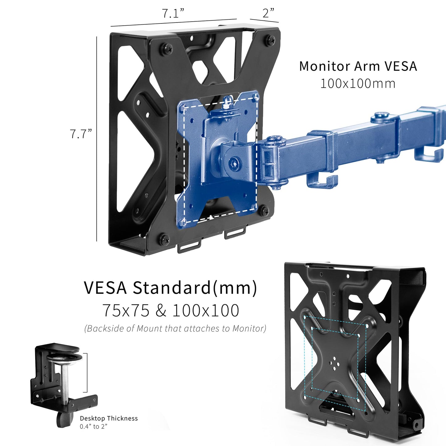 VIVO Behind Monitor VESA Mount Designed for Dell OptiPlex Micro CPU