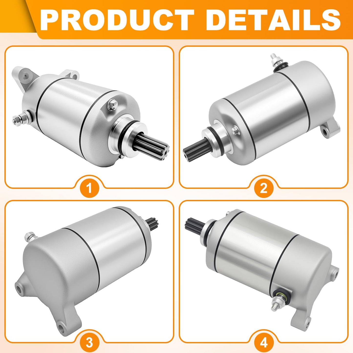 Starter Motor for Polaris Sportsman 500 1996-2012 Magnum 425 1995-1998 Scrambler 500 Ranger 4X4 Trail Boss Xplorer # 3084981 3090188