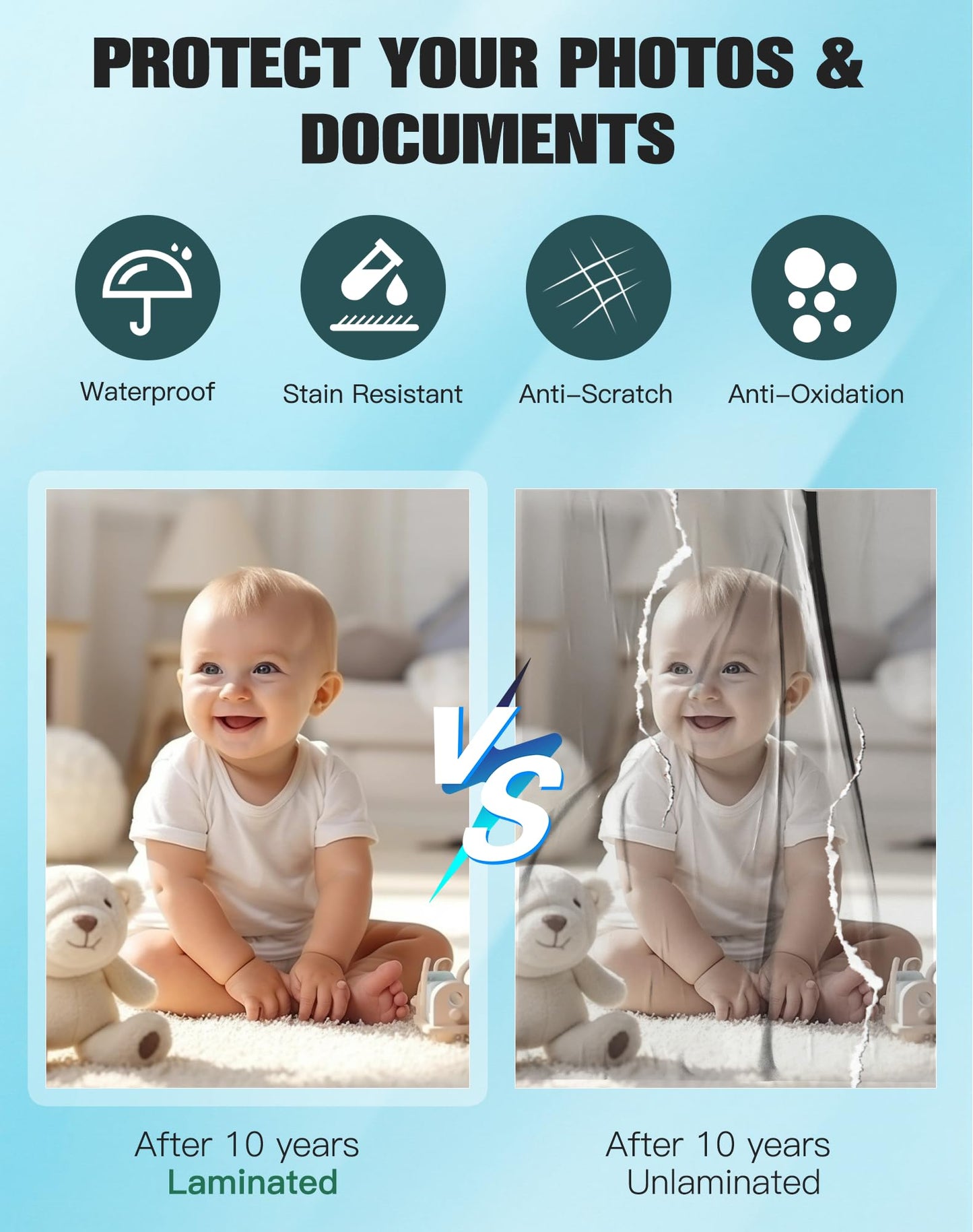 13 Inch Laminator Machine with Auto Paper Feed, Never Jam A3 Thermal & Cold Lamination, 20 Laminating Sheets, 10-in-1 Laminator with Cutter, Trimmer & Corner Rounder for Office School Home Use（Black）