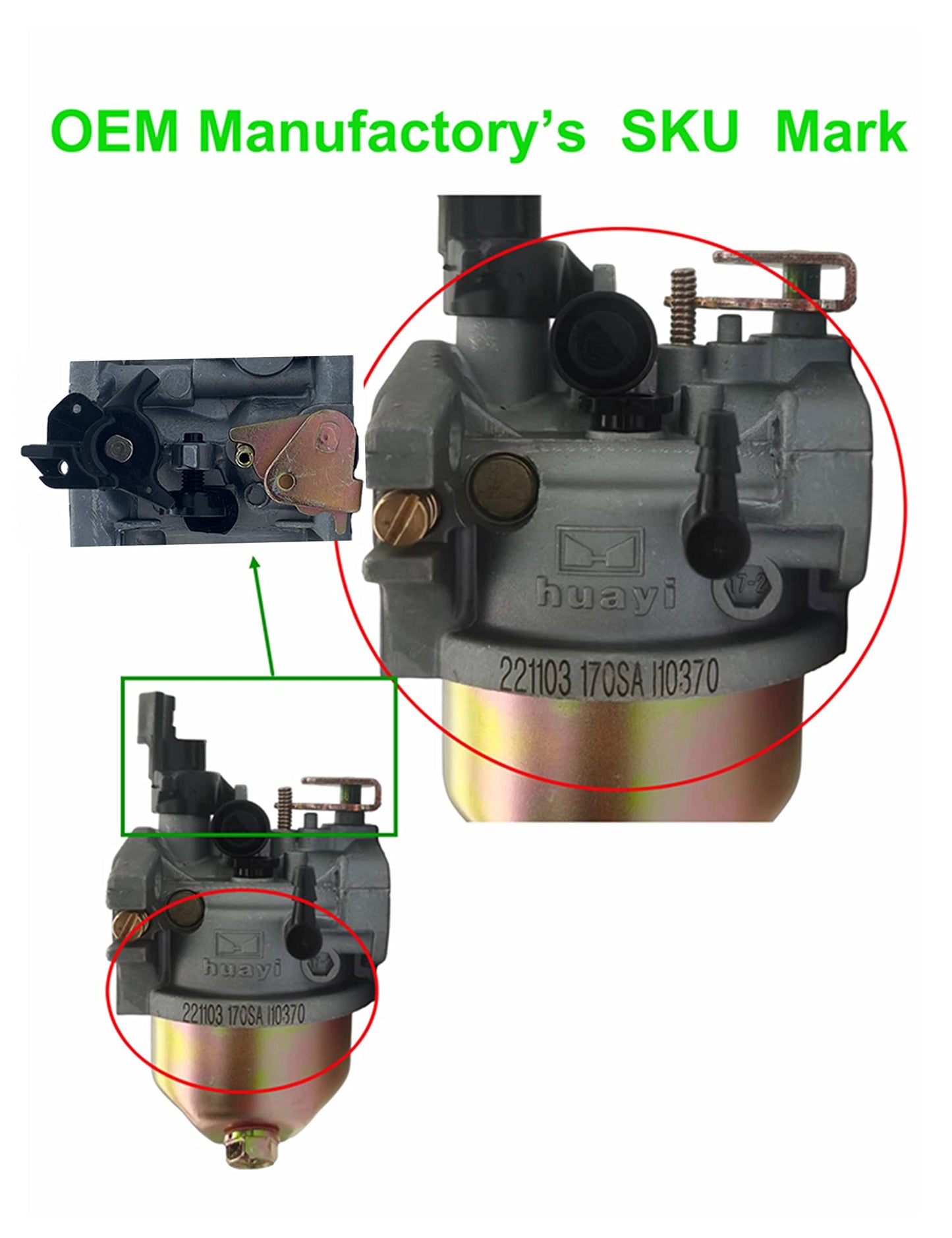 YAMAKATO Huayi OEM Carburetor 951-14026A 951-05251 for Craftsman Troy Bilt Storm MTD Yard Machines Cub Cadet 24" 26" 22" Snow Blowers 170S 170SA 170SB 208cc 179cc…