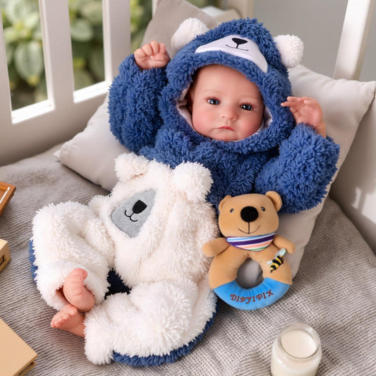 BABESIDE Lifelike Reborn Baby Doll Boy - Aiden 20 Inch Handmade Realistic Baby Doll Soft Body Lifelike Baby Dolls with Toy & Gift Box for Kids