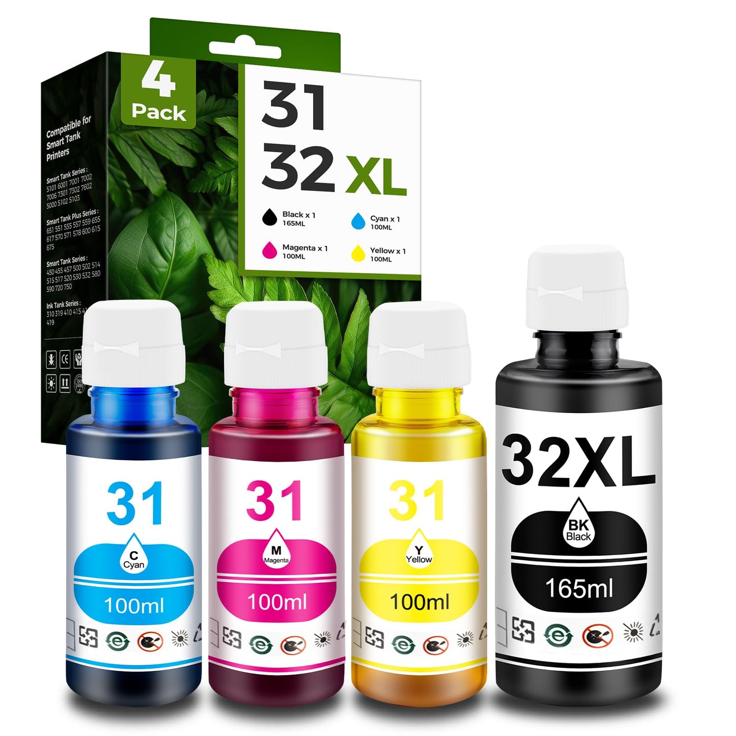 Pristar Compatible with 31 32XL Ink Bottle Set