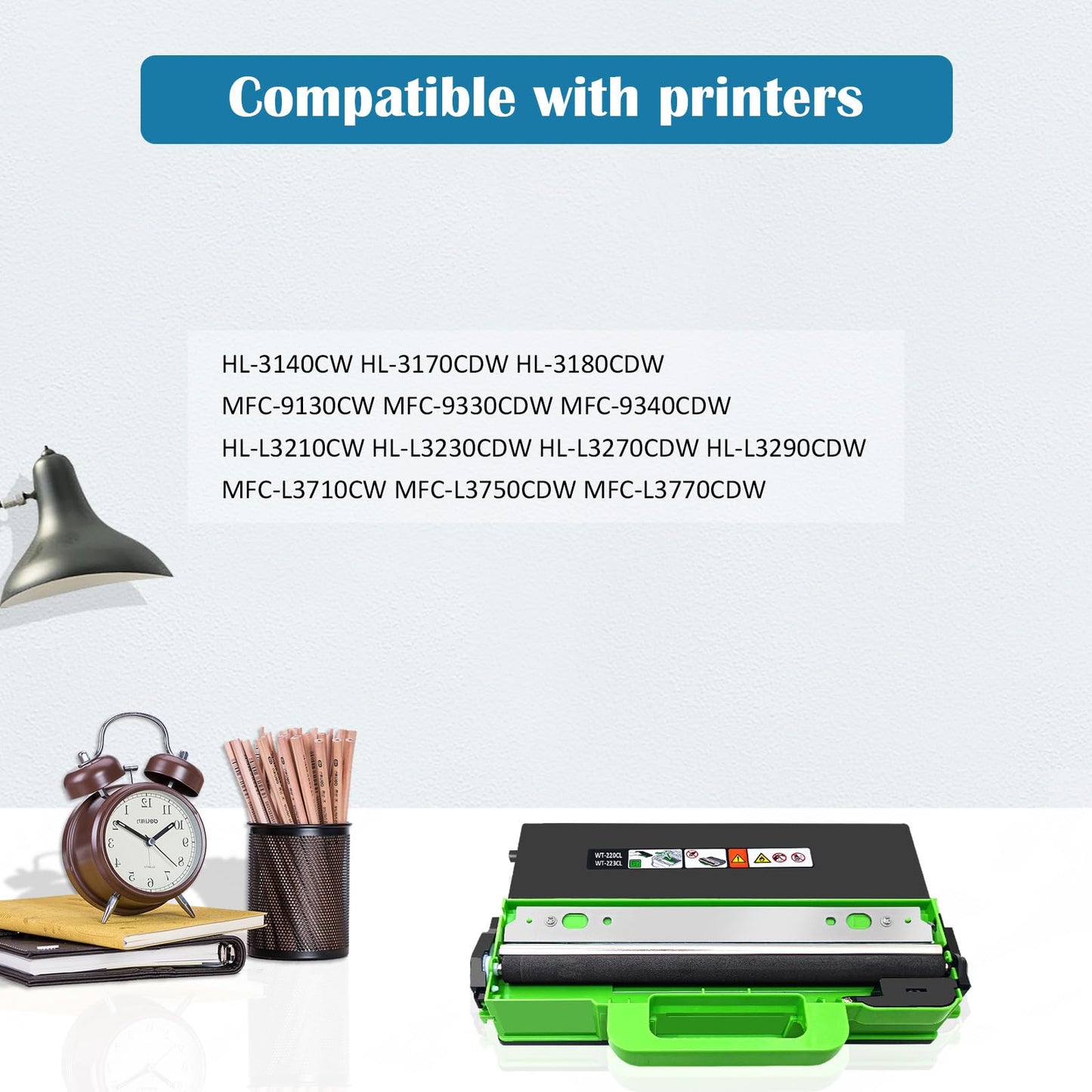 Aseker WT-220CL WT220CL WT-223CL WT223CL Waste Toner Box Compatible for Brother HL-3140CW MFC-3170CDW 3180CDW 9130CW 9330CDW 9340CDW Printer 50000 Pages WT 220CL Waste Cartridge Collector