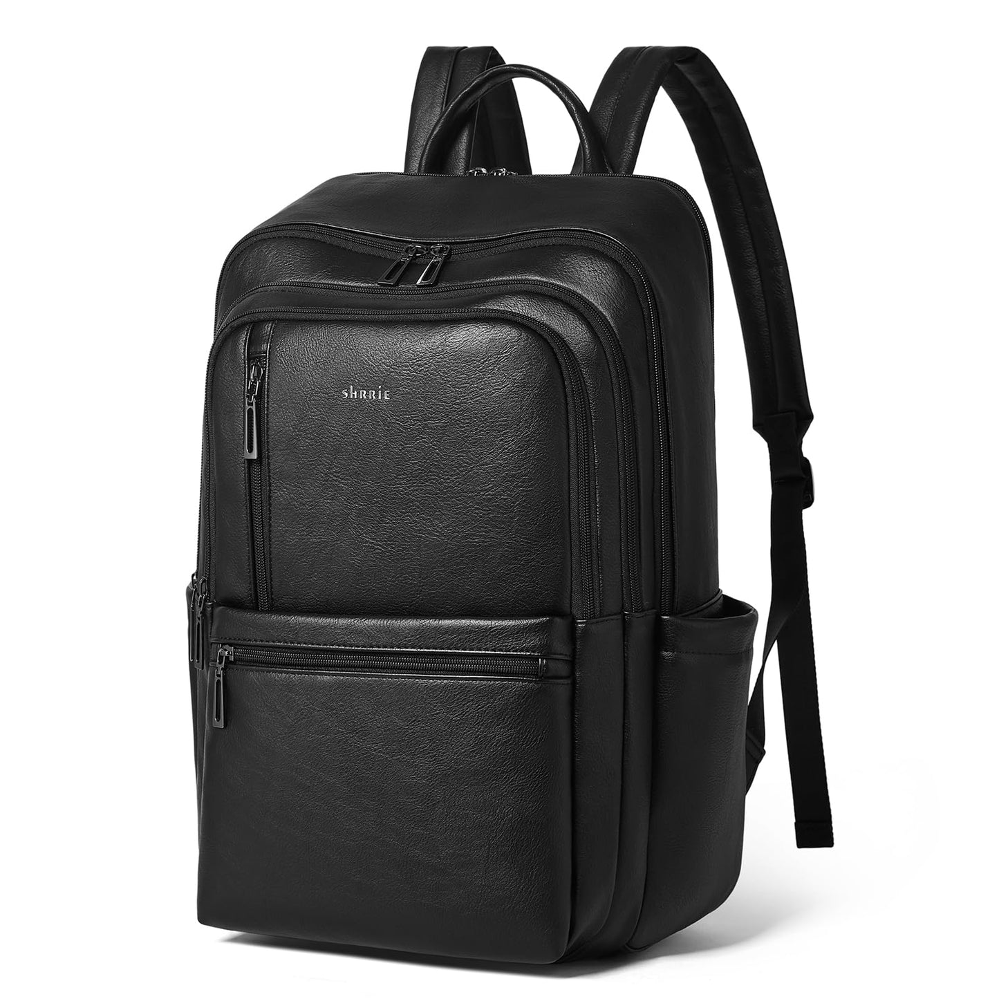 Shrrie Leather 17 inch Laptop Backpack for Women, Large Travel Backpack Purse for Casual Daypack College Work Bag