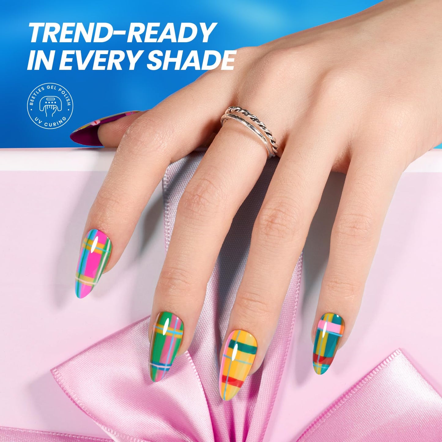 Beetles Gel Nail Polish Set - 75PCS 20 Colors Pink Blue Red Black Purple Glitter Cat Eye Base Glitter Glossy Matte Top Coat Beetles Deals Box Wandering Peace 20 Colors French Nails Gift for Women