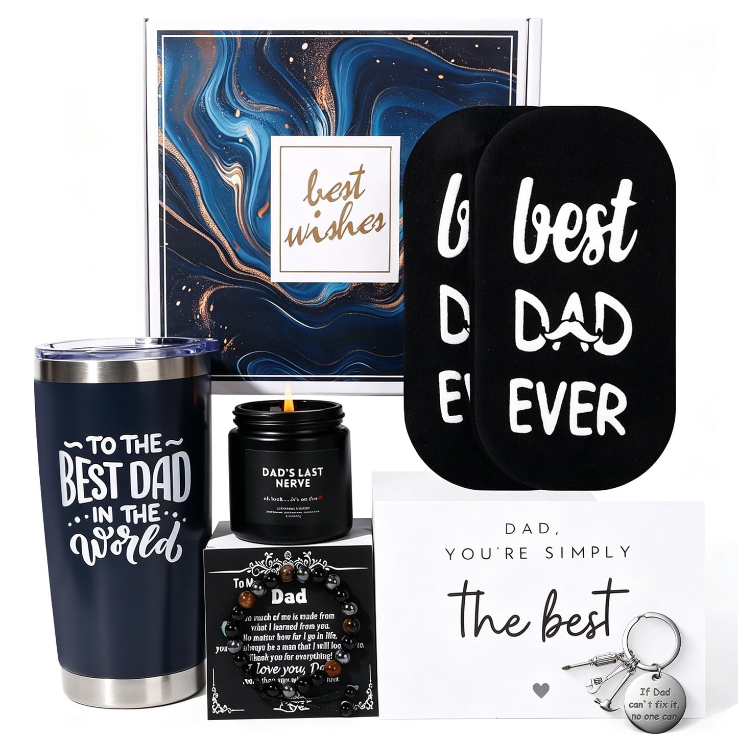 Gifts for Dads,Fathers Day, Birthday, Christmas Gift from Daughter or Son Dads Birthday Gifts Presents Basket Ideas for Best Dad Ever
