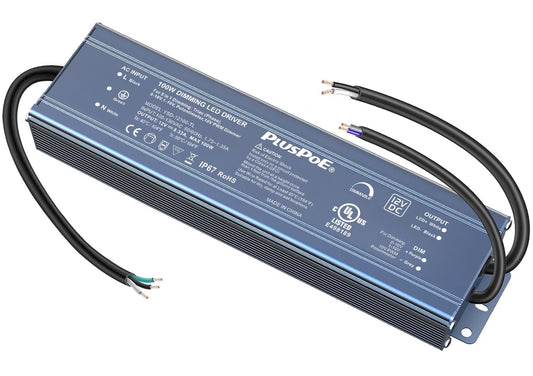 12V Dimmable LED Driver, 100W UL-Listed 5-in-1 Dimming: ELV/MLV/Triac/0-10V/1-10V/PWM/Potentiometer, Compatible with Lutron& Leiton Dimmer, Dimmable Led Transformer Outdoor Power Supply for LED-strips