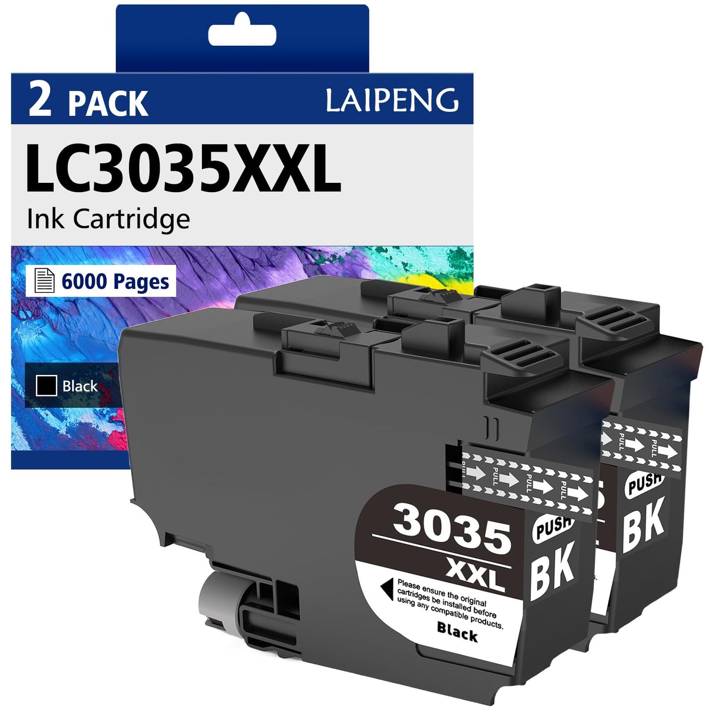 LC3035XXL Ink Cartridges LC3035BK LC3033BK XXL Black Ultra High-Yield Compatible for Brother MFC-J995DW MFC-J995DWXL MFC-J815DW MFC-J805DW MFC-J805DWXL Printer (BK*2)